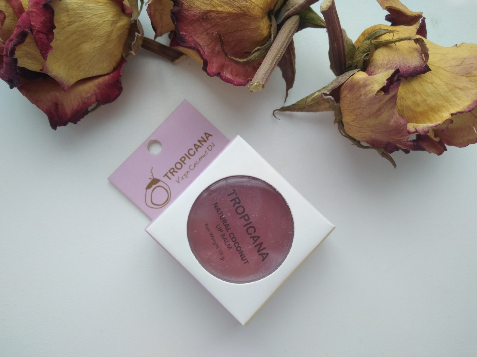 Кокосовый бальзам для губ из Таиланда Веселая Шелковица Tropicana Natural Coconut Lip Balm Mulberry Cheerful 10 гр. ТАЙСКИЙ БАЛЬЗАМ ДЛЯ ГУБ