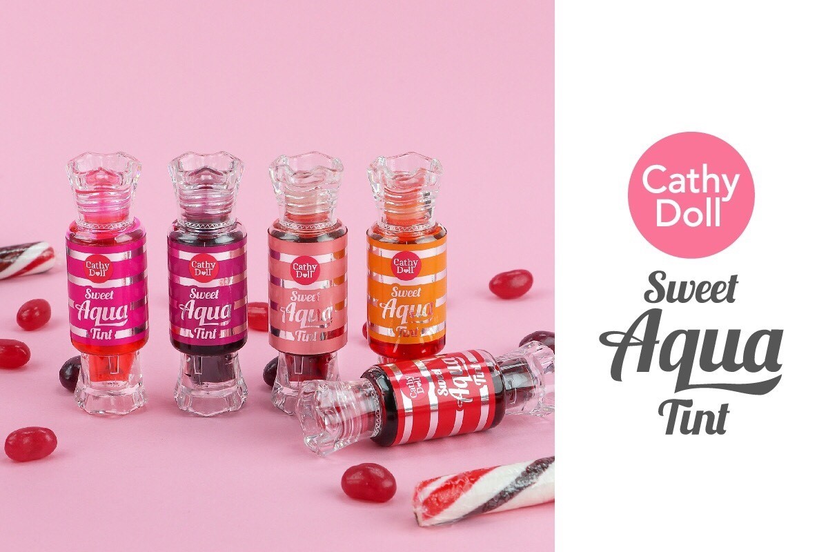 Корейский тинт для губ (можно использовать как румяна) тон 04 Мандарин Cathy Doll Sweet Aqua Tint 04 Tangerine 10 гр. КОРЕЯ