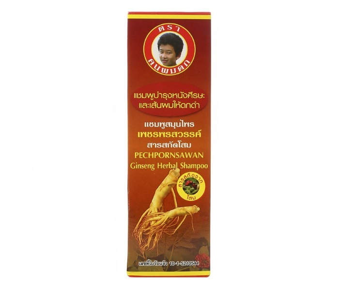 Лечебный восстанавливающий шампунь и кондиционер для волос из Тайланда с женьшенем PECHPORNSAWAN купить в Москве и Московской области.