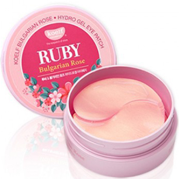Набор гидрогелевых патчей для век из Кореи РУБИН и БОЛГАРСКАЯ РОЗА KOELF RUBY Bulgarian Rose Hydrogel Eye Patch 60 шт. Bulgarian-Rose-Hydrogel-Eye-Patch